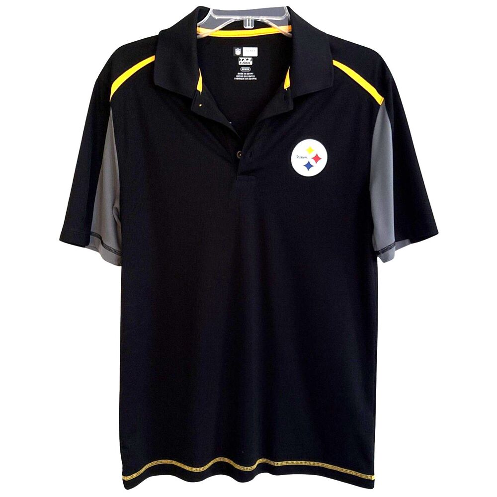 Pittsburgh Steelers NFL Team Apparel TX3 Cool Polo Shirt Mens Size M Tech Golf